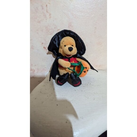 Disney Mini Bean Bag WITCH POOH 8'' Winnie The Pooh Plush Toy Bear - - Picture 2 of 8